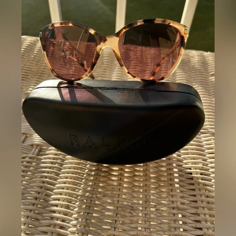 Ralph Lauren RA5160 1116/14 57. 17 13 New Brown Snakeskin Print/Gold Sunglasses